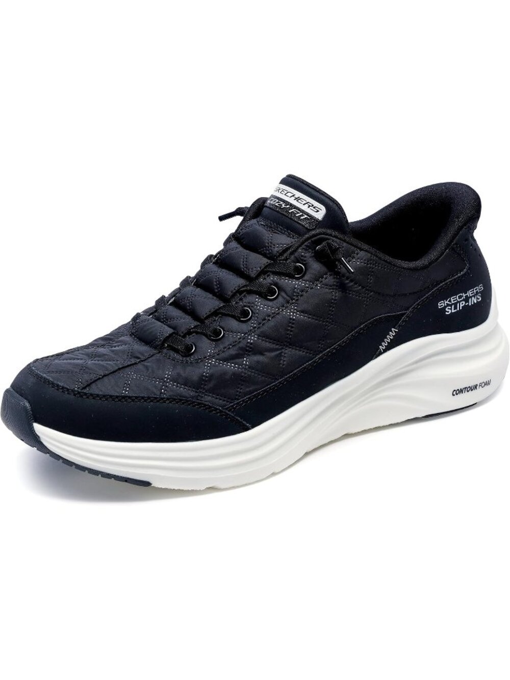 Men's Black White Geschlossene Kappe Slip In Cozy Mesh Casual Walking Sneaker